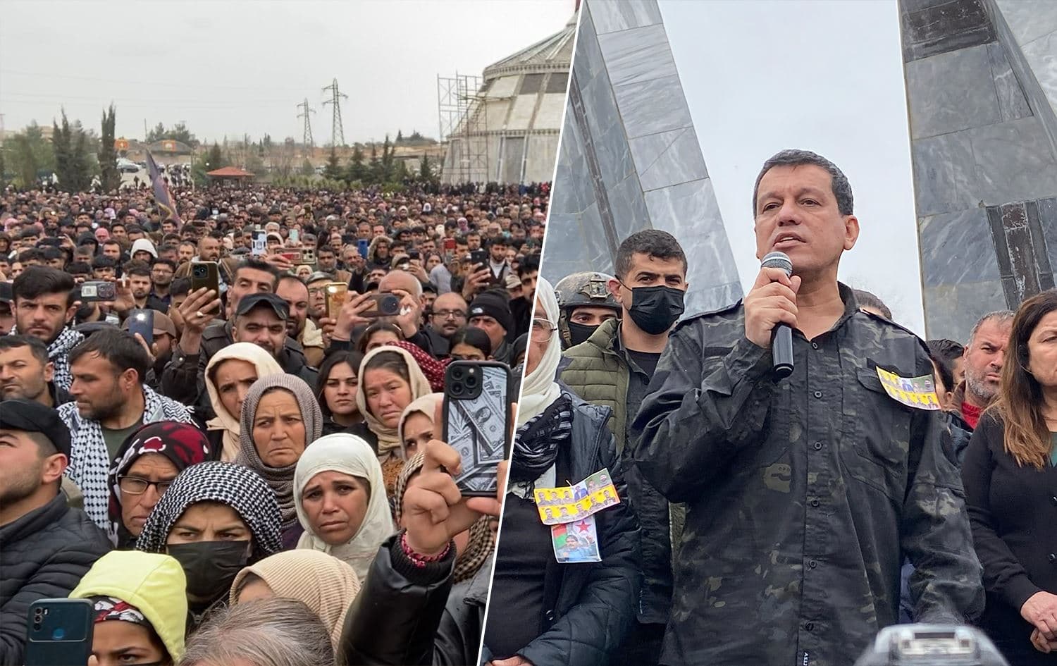 SDF’s Mazloum Abdi arrives in Kobane in first visit after siege