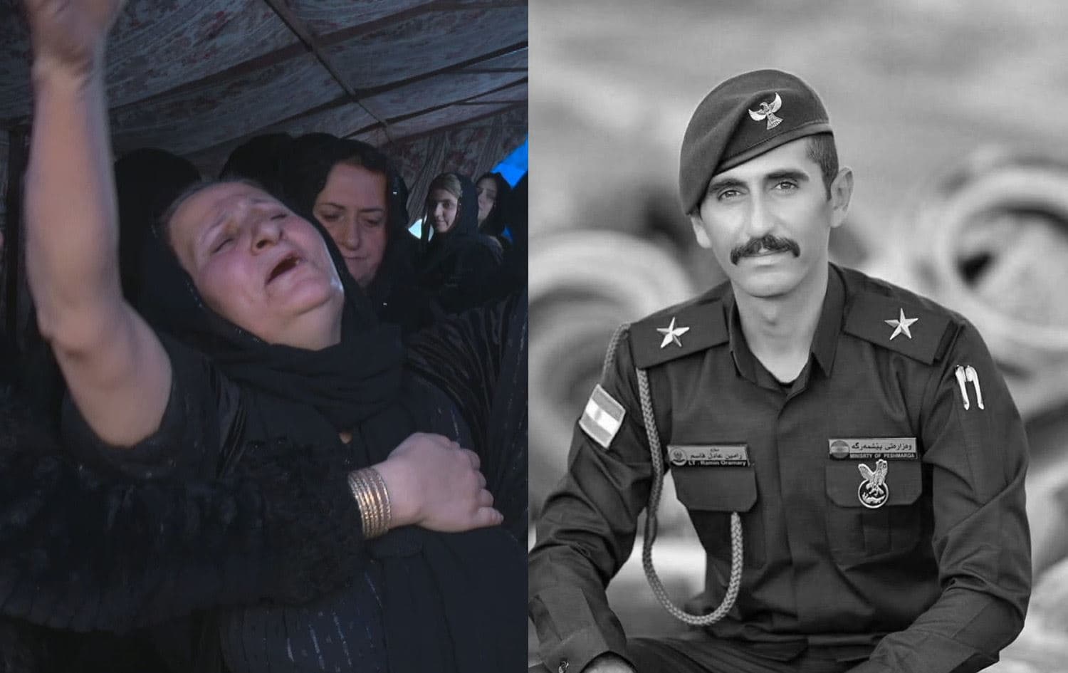 رامين عادل ينضم الى قافلة شهداء بيشمركة كوردستان إثر قصف باليستي ايراني