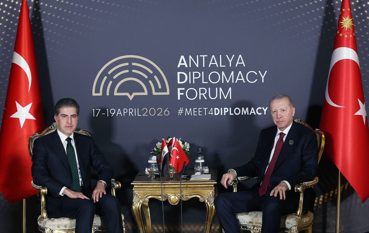 Nêçîrvan Barzanî û Erdogan li Antalyayê civiyan