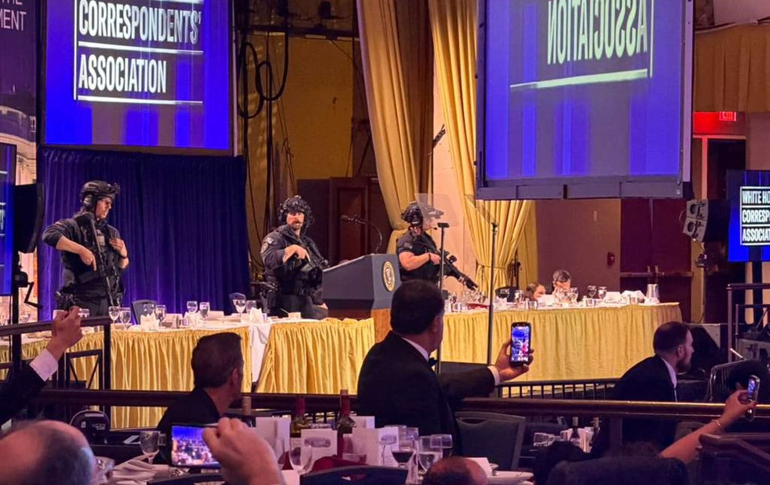 Trump safe after assailant breaches security at journalists’ gala