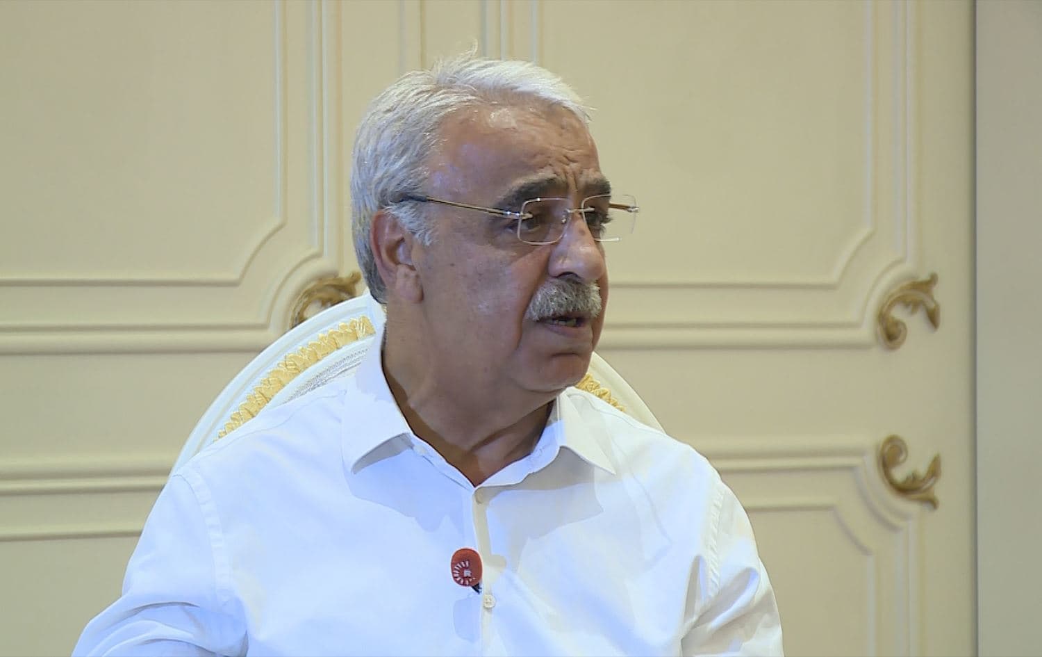 Mithat Sancar, Peoples’ Equality and Democracy Party (DEM Party) lawmaker and a member of the Imrali delegation that visited jailed PKK leader Abdullah Ocalan, speaking to Rudaw on July 11, 2025. Photo: Rudaw