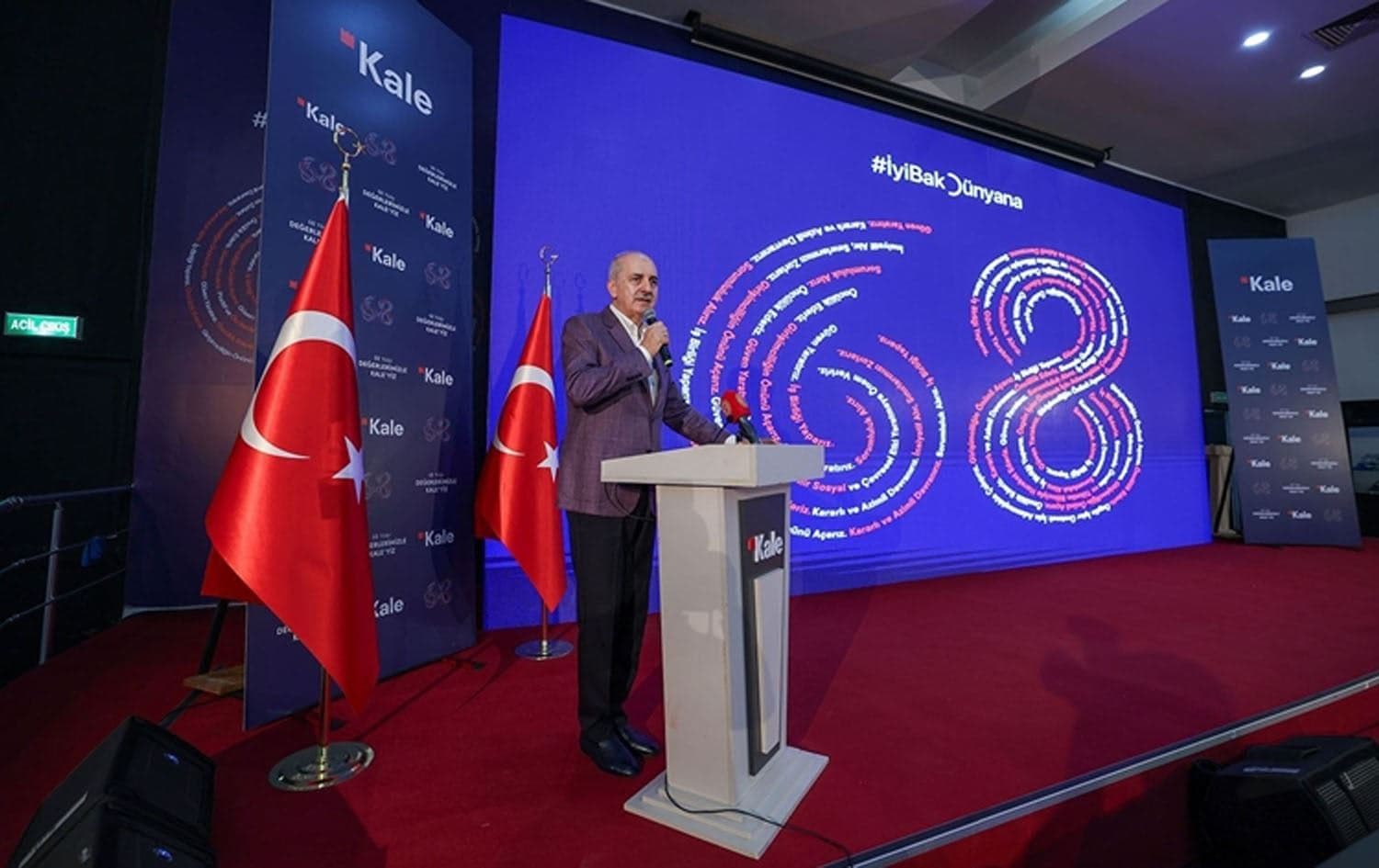 Turkish Parliament Speaker Numan Kurtulmus speaks at Canakkale, Turkey on July 27, 2025. Photo: AA