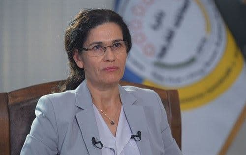 Ilham Ahmad, foreign relations co-chair of the Democratic Autonomous Administration of North and East Syria (DAANES), in an interview with Rudaw on July 24, 2025. Photo: Rudaw