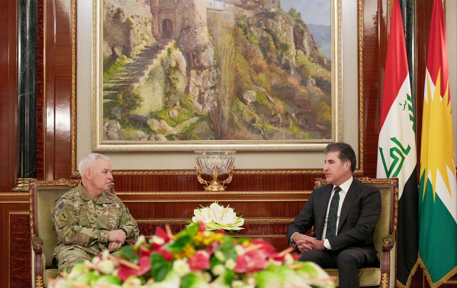 President Barzani, US coalition stress necessity of continuing fight against ISIS 