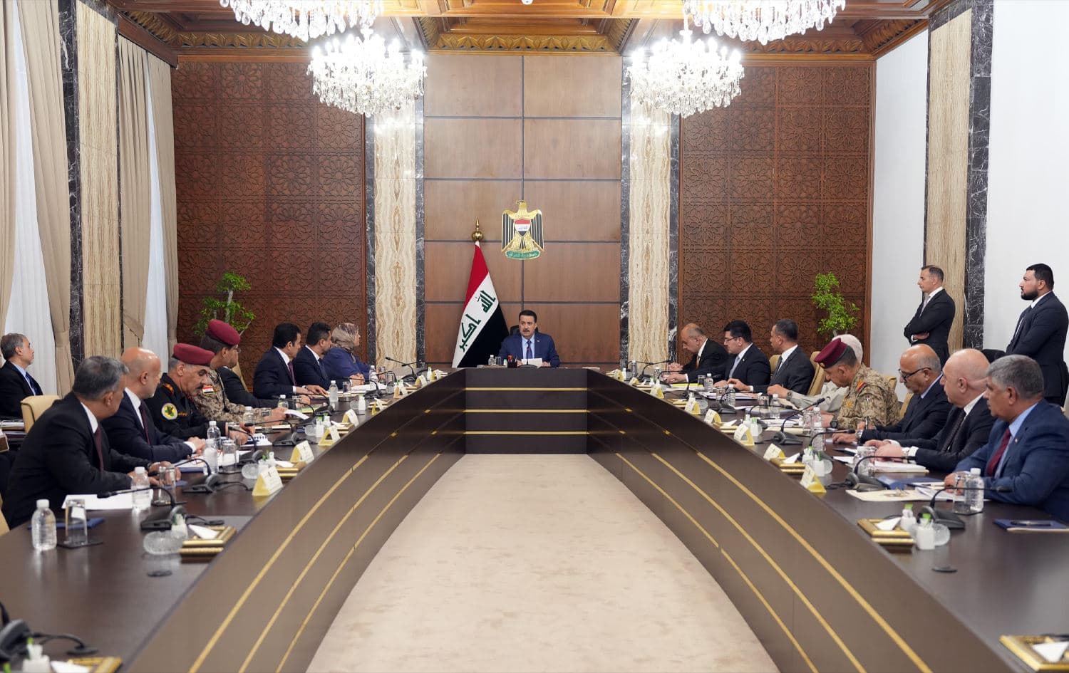 Iraqi Prime Minister Mohammed Shia’ al-Sudani chairing a meeting of Iraq's National Security Council in Baghdad on July 30, 2025. Photo: Sudani's office